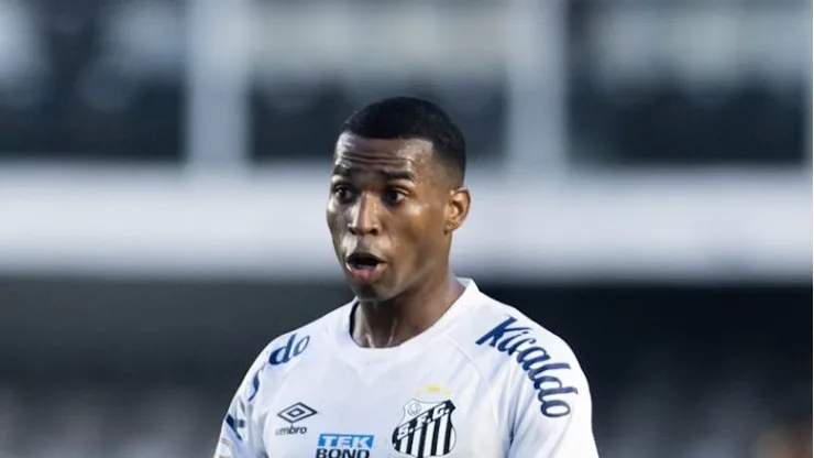 SP - SANTOS - 23/07/2023 - BRASILEIRO A 2023, SANTOS X BOTAFOGO - Jean Lucas jogador do Santos reclama com a arbitragem durante partida contra o Botafogo no estadio Vila Belmiro pelo campeonato Brasileiro A 2023. Foto: Abner Dourado/AGIF