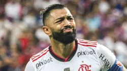 CE - Fortaleza - 28/09/2022 - BRASILEIRO A 2022, FORTALEZA X FLAMENGO - Gabigol jogador do Flamengo comemora seu gol durante partida contra o Fortaleza no estadio Arena Castelao pelo campeonato Brasileiro A 2022. Foto: Lucas Emanuel/AGIF