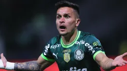 SP - SAO PAULO - 15/09/2023 - BRASILEIRO A 2023, PALMEIRAS X GOIAS - Artur jogador do Palmeiras reclama com a arbitragem durante partida contra o Goias no estadio Arena Allianz Parque pelo campeonato Brasileiro A 2023. Foto: Ettore Chiereguini/AGIF