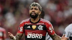RJ - RIO DE JANEIRO - 03/08/2023 - LIBERTADORES 2023, FLAMENGO X OLIMPIA - Gabigol jogador do Flamengo durante partida contra o Olimpia no estadio Maracana pelo campeonato Libertadores 2023. Foto: Thiago Ribeiro/AGIF
