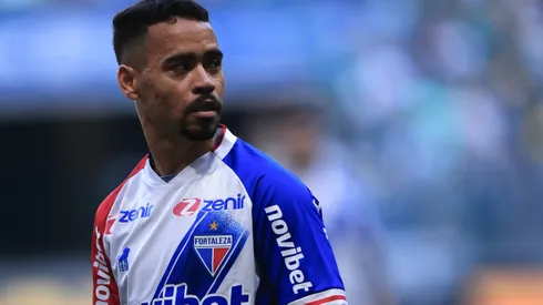 Yago Pikachu jogador do Fortaleza durante partida contra o Palmeiras no estadio Arena Allianz Parque pelo campeonato Brasileiro A 2023. Foto: Ettore Chiereguini/AGIF