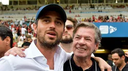 RJ - Rio de Janeiro - 20/03/2022 - CARIOCA 2022, FLAMENGO X VASCO - Jon Lutzky diretor de Midia e Entretenimento da 777 Partners e Jorge Salgado presidente do Vasco antes da partida contra o Flamengo no estadio Maracana pelo campeonato Carioca 2022. Foto: Thiago Ribeiro/AGIF