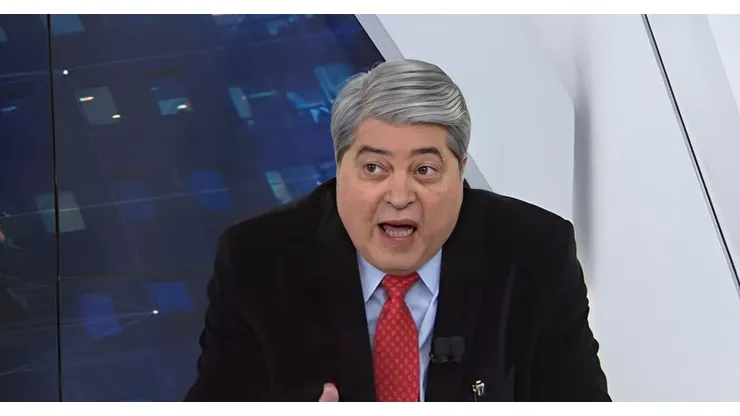 Foto: Reprodução/Band TV - Datena não deixou de criticar Braz AO VIVO no Brasil Urgente após briga em shopping com torcedor do Flamengo