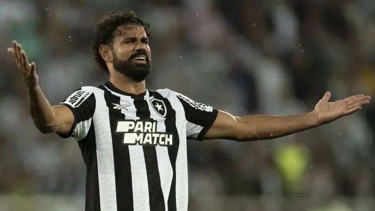 Foto: Jorge Rodrigues/AGIF - Diego Costa jogador do Botafogo lamenta chance perdida durante partida contra o Bahia no estadio Engenhao pelo campeonato Brasileiro A 2023.