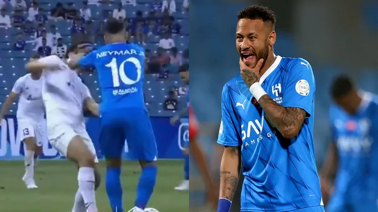 Foto Esq.: Reprodução Transmissão/Internet e Foto Dir.: Yasser Bakhsh/Getty Images - Neymar