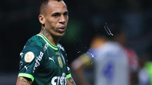 SP - SAO PAULO - 22/07/2023 - BRASILEIRO A 2023, PALMEIRAS X FORTALEZA - Breno Lopes jogador do Palmeiras durante partida contra o Fortaleza no estadio Arena Allianz Parque pelo campeonato Brasileiro A 2023. Foto: Ettore Chiereguini/AGIF