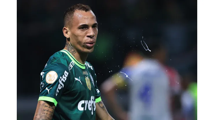 SP - SAO PAULO - 22/07/2023 - BRASILEIRO A 2023, PALMEIRAS X FORTALEZA - Breno Lopes jogador do Palmeiras durante partida contra o Fortaleza no estadio Arena Allianz Parque pelo campeonato Brasileiro A 2023. Foto: Ettore Chiereguini/AGIF