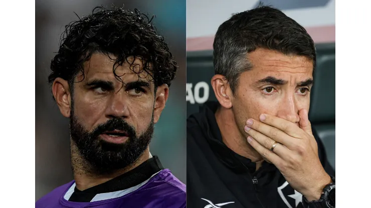 Thiago Ribeiro e Gilson Lobo/AGIF. Bruno Lage reforça reclamação de Diego Costa após derrota do Botafogo