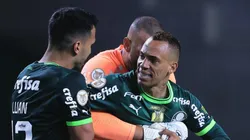 SP - SAO PAULO - 15/09/2023 - BRASILEIRO A 2023, PALMEIRAS X GOIAS - Breno Lopes jogador do Palmeiras comemora seu gol durante partida contra o Goias no estadio Arena Allianz Parque pelo campeonato Brasileiro A 2023. Foto: Ettore Chiereguini/AGIF