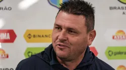 PR - CURITIBA - 20/08/2023 - BRASILEIRO A 2023, CORITIBA X FLAMENGO - Thiago Kosloski tecnico do Coritiba durante entrevista antes da partida contra o Flamengo no estadio Couto Pereira pelo campeonato Brasileiro A 2023. Foto: Robson Mafra/AGIF