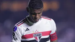 SP - SAO PAULO - 27/06/2023 - COPA SUL-AMERICANA 2023, SAO PAULO X TIGRE - Arboleda jogador do Sao Paulo durante partida contra o Tigre no estadio Morumbi pelo campeonato Copa Sul-Americana 2023. Foto: Ettore Chiereguini/AGIF