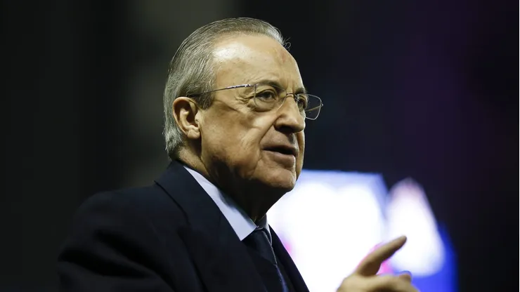 VALENCIA, SPAIN - FEBRUARY 22: Florenitno Perez, president of Real Madrid prior the Liga match between Levante UD and Real Madrid CF at Ciutat de Valencia on February 22, 2020 in Valencia, Spain. (Photo by Eric Alonso/Getty Images)