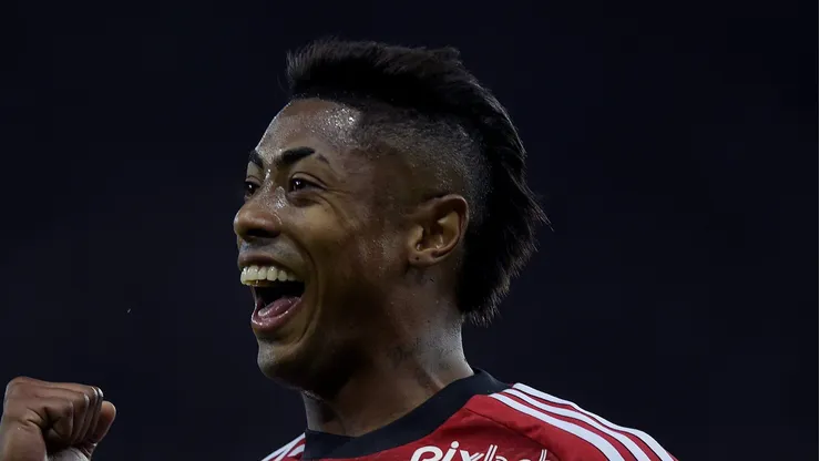 RJ - RIO DE JANEIRO - 28/06/2023 - LIBERTADORES 2023, FLAMENGO X AUCAS - Bruno Henrique jogador do Flamengo comemora seu gol durante partida contra o Aucas no estadio Maracana pelo campeonato Libertadores 2023. Foto: Alexandre Loureiro/AGIF