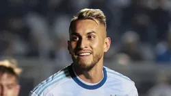SAN JUAN, ARGENTINA - JUNE 07: Roberto Maximiliano Pereyra of Argentina celebrates after scoring the fifth goal of his team during a friendly match between Argentina and Nicaragua at Estadio San Juan del Bicentenario on May 7, 2019 in San Juan, Argentina. (Photo by Alexis Lloret/Getty Images)