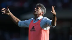SAO PAULO, BRAZIL - NOVEMBER 14: Renato Gaucho head coach of Flamengo reacts during a match between Sao Paulo and Flamengo as part of Brasileirao Series A 2021 at Morumbi Stadium on November 14, 2021 in Sao Paulo, Brazil. (Photo by Alexandre Schneider/Getty Images)