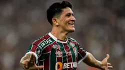 RJ - RIO DE JANEIRO - 24/08/2023 - LIBERTADORES 2023, FLUMINENSE X OLIMPIA - German Cano jogador do Fluminense comemora seu gol durante partida contra o Olimpia no estadio Maracana pelo campeonato Libertadores 2023. Foto: Thiago Ribeiro/AGIF