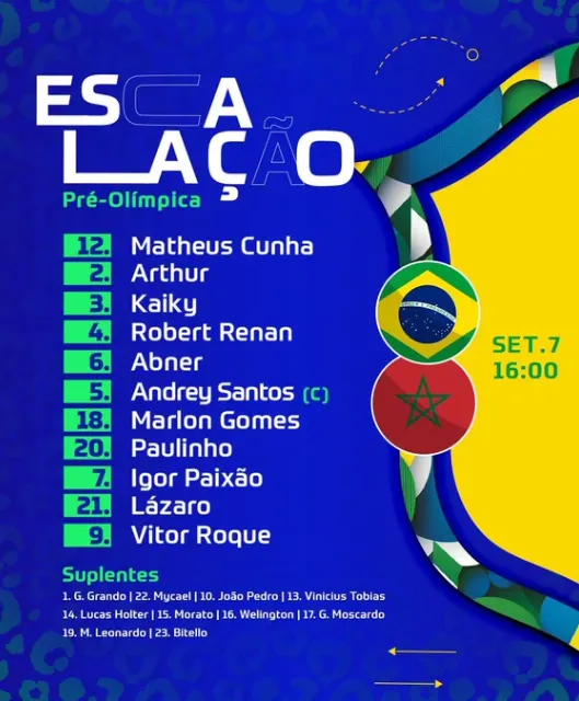 Primeira arte publicada pela CBF sem Alexsander. |Foto: reprodução/CBF