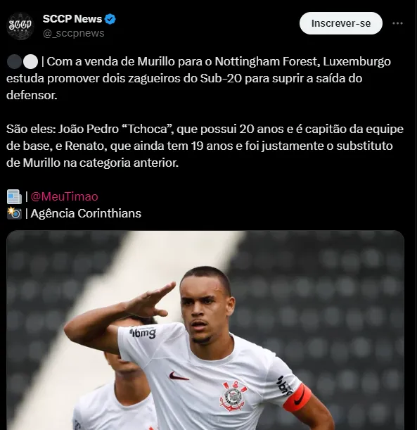 Reprodução/Twitter SCCP News