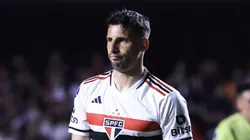 Calleri em ação na partida