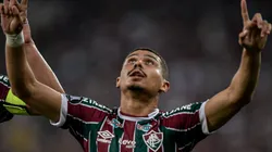 RJ - RIO DE JANEIRO - 24/08/2023 - LIBERTADORES 2023, FLUMINENSE X OLIMPIA - Andre jogador do Fluminense comemora seu gol durante partida contra o Olimpia no estadio Maracana pelo campeonato Libertadores 2023. Foto: Thiago Ribeiro/AGIF