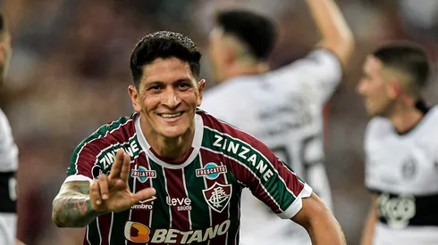 RJ - RIO DE JANEIRO - 24/08/2023 - LIBERTADORES 2023, FLUMINENSE X OLIMPIA - German Cano jogador do Fluminense comemora seu gol durante partida contra o Olimpia no estadio Maracana pelo campeonato Libertadores 2023. Foto: Thiago Ribeiro/AGIF