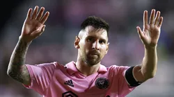 FORT LAUDERDALE, FLORIDA - AUGUST 30: Lionel Messi #10 of Inter Miami CF waves to the fans after a draw during a match between Nashville SC and Inter Miami CF at DRV PNK Stadium on August 30, 2023 in Fort Lauderdale, Florida. (Photo by James Gilbert/Getty Images)