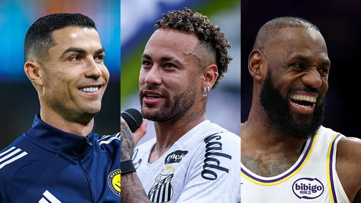 Os atletas mais ricos do mundo. Foto: Abdullah Ahmed/Ricardo Moreira/Luke Hales/Getty Images
