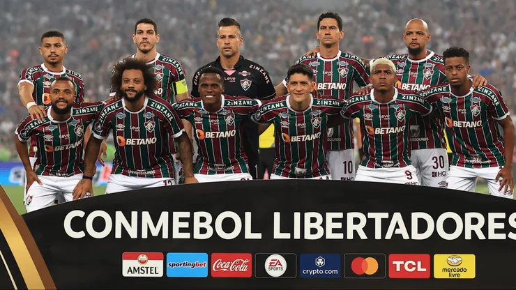 Jogadores do Fluminense posam para uma foto do time antes de uma partida da Copa CONMEBOL Libertadores 2023 (Photo by Buda Mendes/Getty Images)