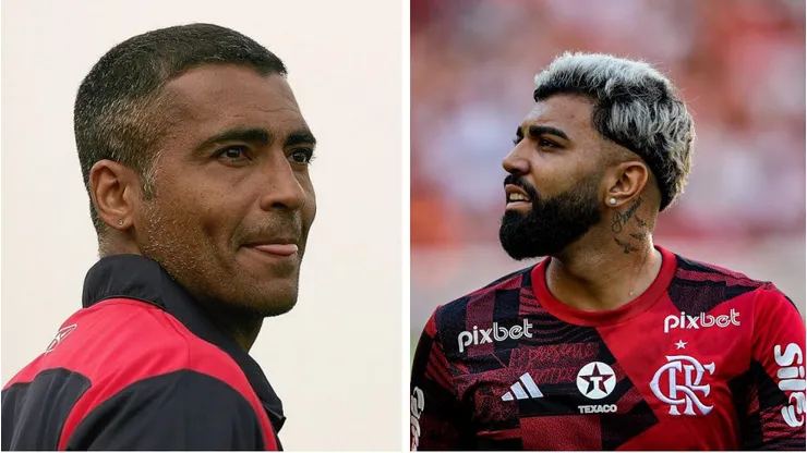 Foto Romário: (Photo by Mark Kolbe/Getty Images) - Foto Gabigol: Thiago Ribeiro/AGIF