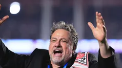 Julio Casares presidente do Sao Paulo comemora titulo de campeao apos partida contra o Flamen. Foto: Ettore Chiereguini/AGIF