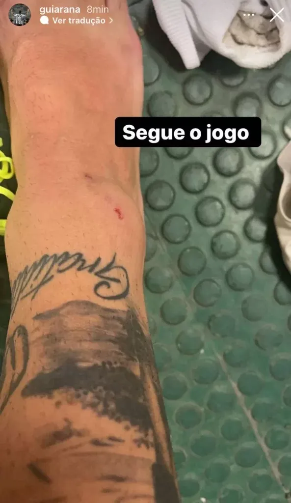 Arana reclama de pênalti não marcado para o Atlético-MG — Foto: Reprodução/Redes Sociais