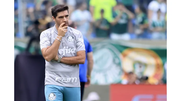 Abel Ferreira técnico do Palmeiras durante partida contra o Santos no estádio Arena Barueri pelo campeonato Brasileiro A 2023. Foto: Marcello Zambrana/AGIF