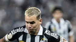 Soteldo jogador do Santos durante partida contra o Corinthians no estadio Arena Corinthians pelo campeonato Brasileiro A 2023. Foto: Abner Dourado/AGIF