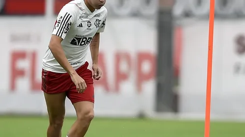 Luiz Araújo em preparação divulgada pelo Fla. Foto: Marcelo Cortes /CRF.