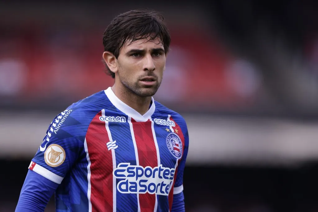SP – SAO PAULO – 30/07/2023 – BRASILEIRO A 2023, SAO PAULO X BAHIA – Acevedo jogador do Bahia durante partida contra o Sao Paulo no estadio Morumbi pelo campeonato Brasileiro A 2023. Foto: Ettore Chiereguini/AGIF