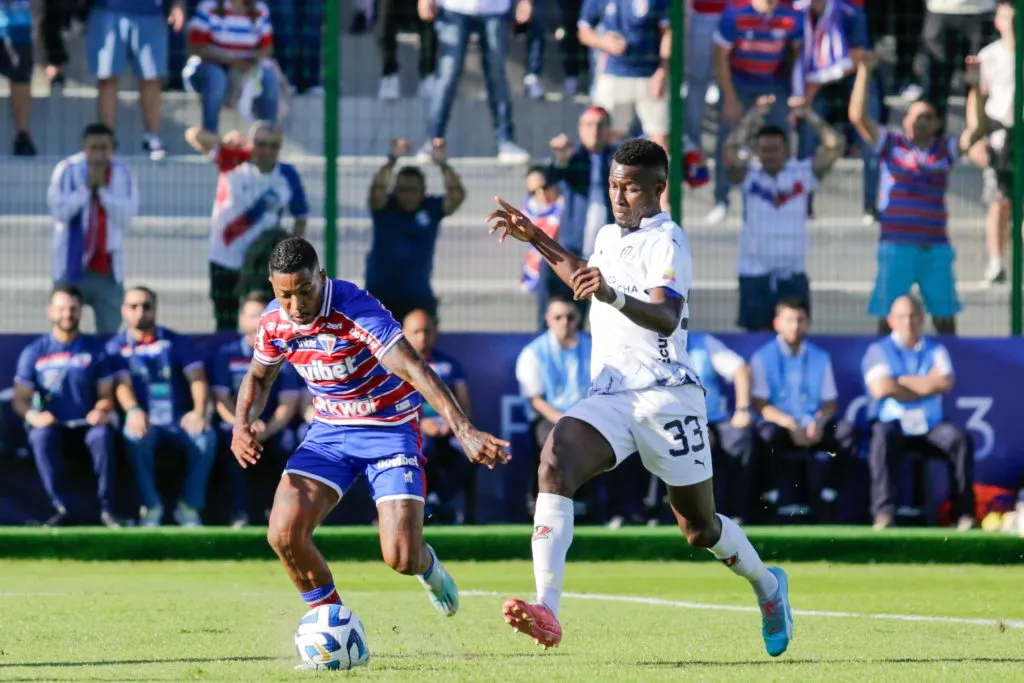 Marinho  jogador do Fortaleza durante partida contra o LDU no estadio Domingo Burgueno pelo campeonato Copa Sul-Americana 2023. Foto: Lucas Emanuel/AGIF