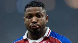 Foto: Diogo Reis/AGIF - Marinho jogador do Fortaleza lamenta durante partida contra o Corinthians no estadio Arena Corinthians pelo campeonato Copa Sul-Americana 2023.