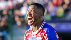 Foto: Lucas Emanuel/AGIF - Marinho jogador do Fortaleza comemora gol durante partida contra o LDU no estadio Domingo Burgueno pelo campeonato Copa Sul-Americana 2023.