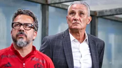 Tite técnico do Flamengo durante partida contra o Gremio no estadio Arena do Gremio pelo campeonato Brasileiro A 2023. Foto: Maxi Franzoi/AGIF
