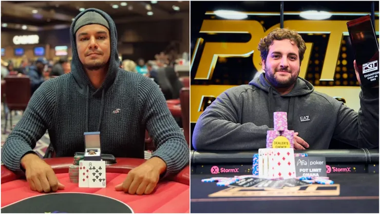 Vinny Monteiro e João Simão puxaram ótimas recompensas no poker (Fotos: Divulgação/WSOP e Divulgação/PokerGO)
