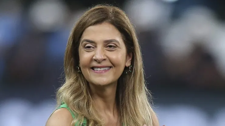 SAO PAULO, BRAZIL - MARCH 02: Leila Mejdalani Pereira, President of Palmeiras celebrates after the final second leg match between Palmeiras and Athletico Paranaense as part of the CONMEBOL Recopa Sudamericana at Allianz Parque on March 02, 2022 in Sao Paulo, Brazil. (Photo by Alexandre Schneider/Getty Images)