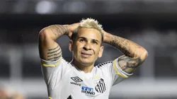 Foto: Abner Dourado/AGIF - Soteldo anima a torcida do Santos