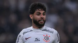 Foto: Ettore Chiereguini/AGIF - Yuri Alberto jogador do Corinthians durante partida contra o Fortaleza no estadio Arena Corinthians pelo campeonato Copa Sul-Americana 2023.