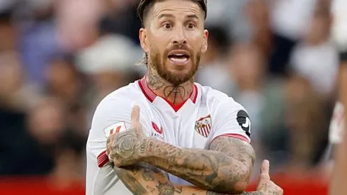 SEVILLA, SPAIN - OCTOBER 21: Sergio Ramos of Sevilla FC during the LaLiga EA Sports match between Sevilla v Real Madrid at the Estadio Ramon Sanchez Pizjuan on October 21, 2023 in Sevilla Spain (Photo by Eric Verhoeven/Soccrates/Getty Images)