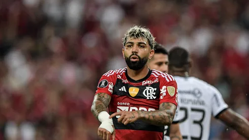 RJ - RIO DE JANEIRO - 03/08/2023 - LIBERTADORES 2023, FLAMENGO X OLIMPIA - Gabigol jogador do Flamengo durante partida contra o Olimpia no estadio Maracana pelo campeonato Libertadores 2023. Foto: Thiago Ribeiro/AGIF