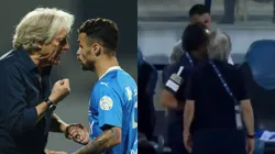 Foto Esq.: Yasser Bakhsh/Getty Images e Foto Dir.: Reprodução Twitter - Jorge Jesus e Michael