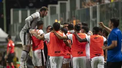 MG - BELO HORIZONTE - 18/10/2023 - BRASILEIRO A 2023, AMERICA-MG X BOTAFOGO - Perri goleiro do Botafogo comemora gol do companheiro Junior Santos durante partida contra o America-MG no estadio Independencia pelo campeonato Brasileiro A 2023. Foto: Alessandra Torres/AGIF