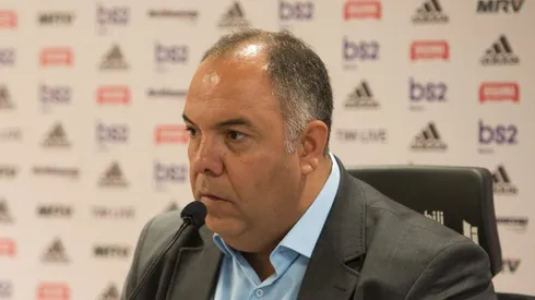 Foto: Divulgação Flickr Flamengo/Alexandre Vidal - Marcos Braz recebe notícia do Flamengo