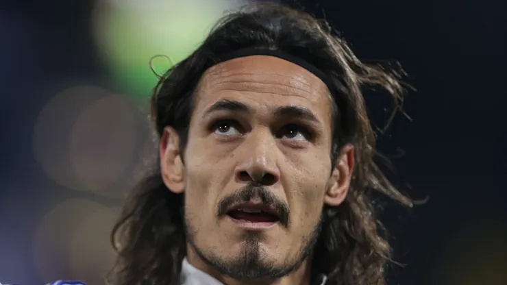 BUENOS AIRES, ARGENTINA - AUGUST 18: Edinson Cavani of Boca Juniors looks on before a match between Boca Juniors and Platense as part of Group B of Copa de la Liga Profesional 2023 at Estadio Alberto J. Armando on August 18, 2023 in Buenos Aires, Argentina. (Photo by Daniel Jayo/Getty Images)