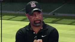 Foto: Reprodução/Band - Dinei não aliviou ao candidato do Corinthians.